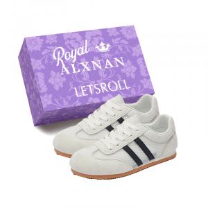 Alxnan Дышащие легкие противоскользящие низкие кеды женские бежево-серые с коробкой, цвет Beige Gray+Box