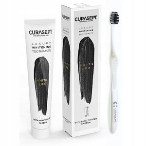 Набор зубная паста + зубная щетка CURASEPT Luxury system White Lux с углем 75 мл