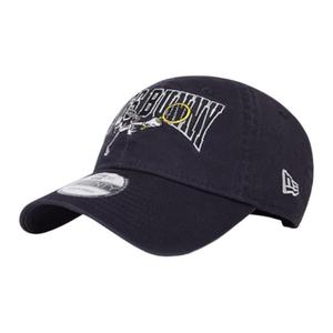 New Era Хлопковая бейсболка унисекс белая, Dark Blue