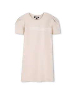 Детское платье с короткими рукавами DKNY, бежевый