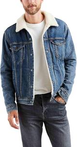 Мужские куртки Levi's Type 3 Sherpa Trucker, синие, Mays
