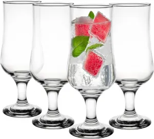 Набор из 4 маленьких стаканов GLASMARK, 340 мл; Большие стаканы (макс. 380 мл), 4 предмета, в стиле Ураган, коктейль Poco Grande, бокалы для вечеринок Ураган - высокое качество Glasmark KROSNO 1992