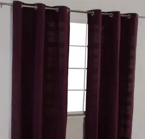 Шторы на люверсах HOMESCAPES, цвет "Раджпут", фиолетовый, комплект из 2 шт., 182 x 165 см Homescapes