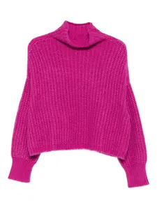 Вязаный свитер с высоким воротом Veron Ulla Johnson, розовый