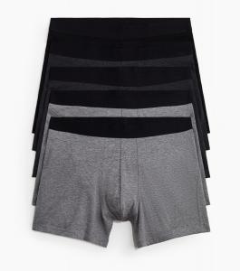 Комплект трусов H&M With Lycra, 5 предметов, темно-серый/черный