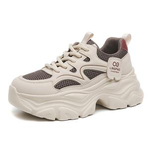 Устойчивые к истиранию, легкие, дышащие, нескользящие, низкие, массивные кроссовки для женщин SENJIALUO, Brown