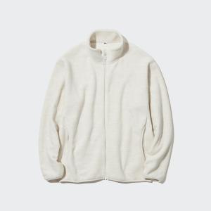 Толстовка Heather Fleece на молнии Uniqlo, 01 молочн-белый