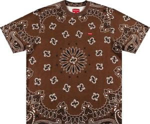 Футболка Supreme Small Box Tee 'Brown Bandana', коричневый