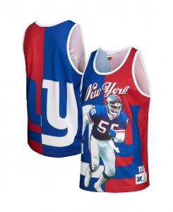 Мужская футболка lawrence taylor royal, red new york giants с графическим принтом для пенсионеров на пенсии Mitchell & Ness, мульти