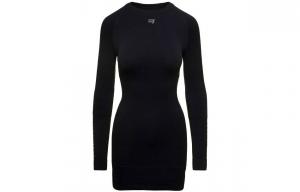 Платье Balenciaga с длинными рукавами, черный