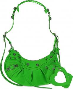Сумка Balenciaga XS Le Cagole Shoulder Bag Acid Green, зеленый