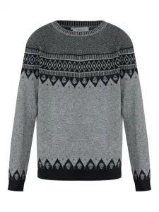 Шерстяной свитер с рисунком черепа Alexander McQueen, серый