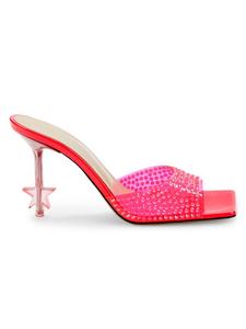 Сандалии с кристаллами Mach & Mach, розовый