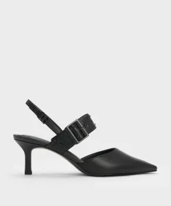Туфли-лодочки Sepphe с заклепками и ремешком Charles & Keith, цвет Black