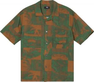 Рубашка Stussy Photo Film Shirt 'Green', зеленый