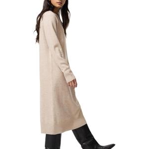 Женское платье с длинными рукавами UNIQLO, бежевый