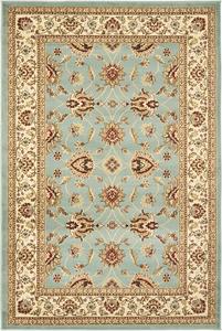 Ковер SAFAVIEH, 122 x 183 см, коллекции Lyndhurst - Blue & Ivory, традиционный восточный дизайн, не линяет и прост в уходе, идеален для помещений с высокой проходимостью: прихожая, гостиная, спальня (LNH553-6512)