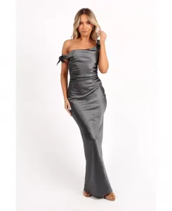 Женское платье макси Selma с открытыми плечами Petal and Pup, серый