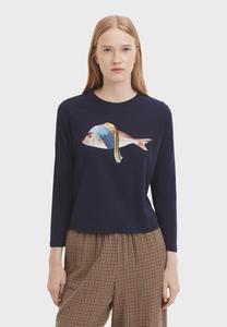 Топ Nice Things Long sleeved top, Navy Blue/Dark Blue