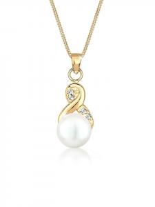 Elli Колье в виде символа бесконечности из серебра 925 пробы с золотым покрытием