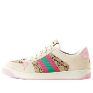 Кроссовки screener gg low-top sneakers 'gg canvas - beige pink' Gucci, бежевый