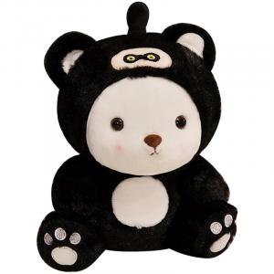 Медведь трансформер, милые плюшевые куклы медведи трансформеры высотой 30см/40см/50см Mocha duck, черный