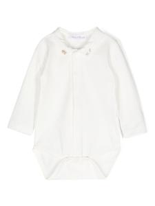 Боди Tartine Et Chocolat с остроконечным воротником, белый