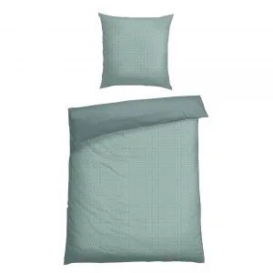 Двустороннее постельное белье Schiesser «Люси» из мягкого хлопка с простым минималистичным дизайном, сертифицированное OEKO-TEX MADE IN GREEN, зеленый