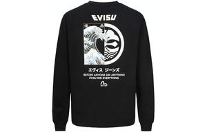 Футболка из хлопка «Большая волна и Камон» Evisu, черный