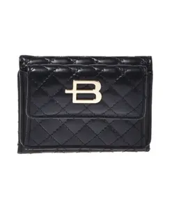 Кошелек из черной стеганой кожи Baldinini, черный