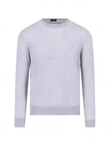 Свитер с круглым вырезом Zegna, серый