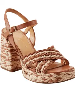 Женские сандалии Juliey на платформе с плетеным верхом и квадратным каблуком Marc Fisher LTD, белый