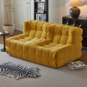 Бескаркасный диван B-006 Waffle-chair, 160x95x74, желтый