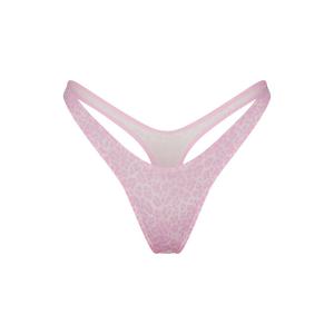 Трусы-тонги Skims Shine Foundations Dipped, розовый/леопардовый принт