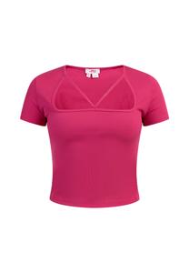 Топ myMo Rippstrick T Shirt, розовый