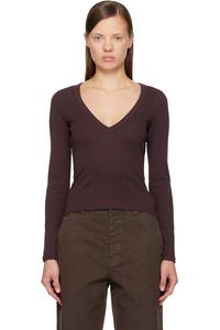 Flore Flore Футболка с длинными рукавами Brown Dewi