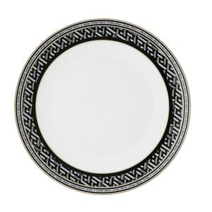 Rosenthal Versace La Greca Signature Черная тарелка 28 см Rosenthal meets Versace, белый/золотой/черный
