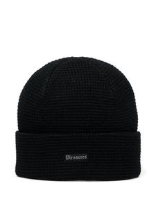 Pleasures фактурная шапка бини, черный