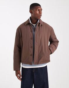 Куртка-бомбер коричневого цвета Asos Design