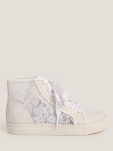Детские шнурованные кроссовки High Top Monsoon, Ivory