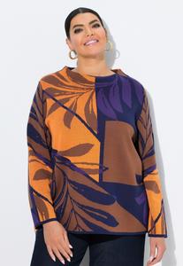 Джемпер Ulla Popken COLOR BLOCK LONG SLEEVE , Marine/Dark Blue