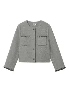 Куртка с декорированными манжетами b+ab, серый