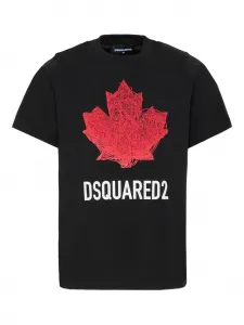 Футболка с графичным принтом Dsquared2 Kids, черный