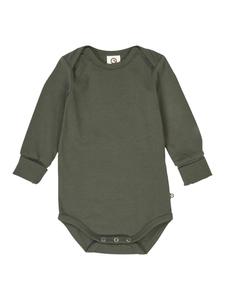 Комбинезон/боди Müsli by GREEN COTTON, темно-зеленый