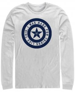 Нагрудный щит marvel men's avengers endgame, я был создан для таких вещей, футболка с длинным рукавом Fifth Sun, белый