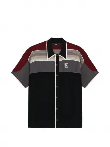 Рубашка в полоску с нашивкой-логотипом AMIRI, черный