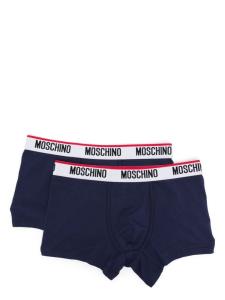 Moschino комплект из двух боксеров с логотипом, синий