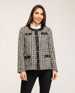 Женская куртка без воротника с круглым вырезом Fsh, мультиколор