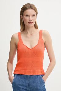 Хлопковая майка United Colors Of Benetton, оранжевый