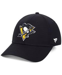 Аутентичный головной убор НХЛ Pittsburgh Penguins Базовая гибкая эластичная кепка приталенного кроя Fanatics
